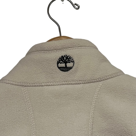 Timberland Cream/Navy Fleece Zip Up Jacket Men’s XL Tall - Picture 4 of 5